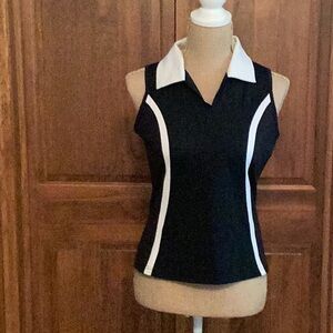 Bolle Activewear Black and White Sleeveless Top